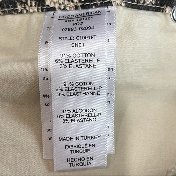 Good American Good Legs Snake Print Skinny Jeans Size 30 - Picture 11 of 11